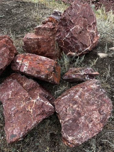 Ландшафтные глыбы красно-фиолетовые 200-1000 килограмм купить в Ивделе