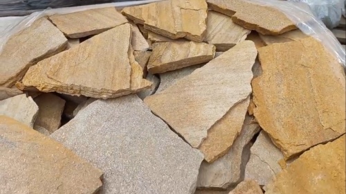 Плитняк златолит жёлтый для цоколя купить в Ивделе