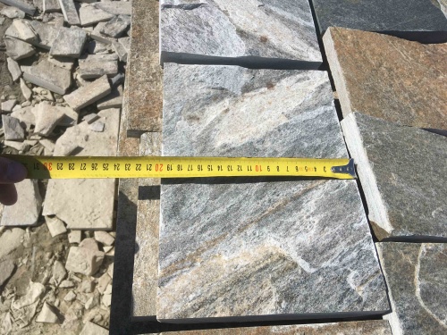 Плитка пилёная златолит Уральский для цоколя, отмостки купить в Ивделе